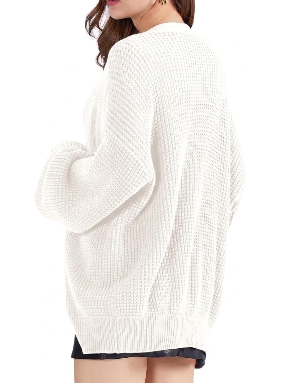 Qualfort 100% Cotton Chunky Knit Cardigan - Picture 3 of 7
